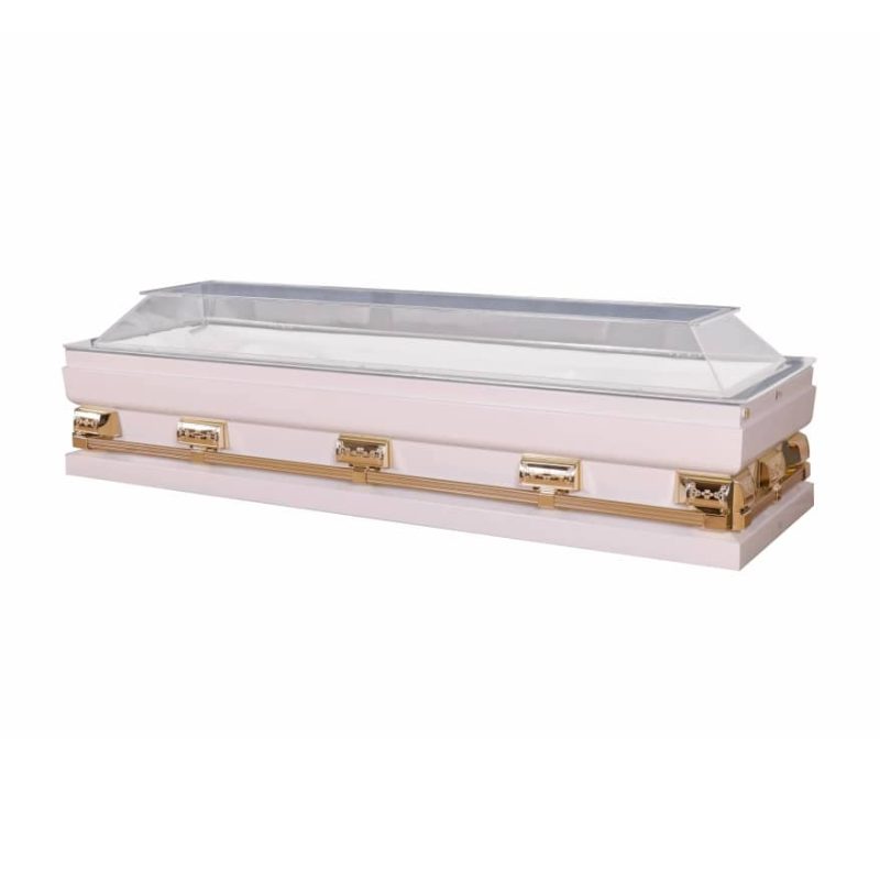 Clear (White & Gold) Top Casket