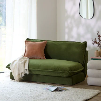 Harlow 2 Seater Double Sofa Bed - Fern Green
