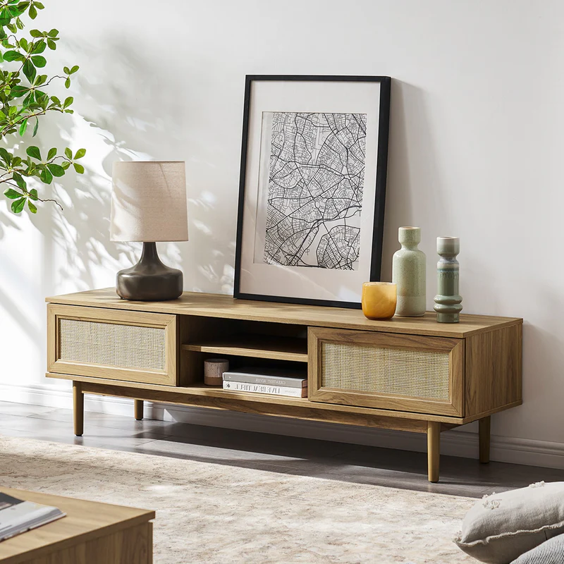 Haylee 59" TV Stand, Oak