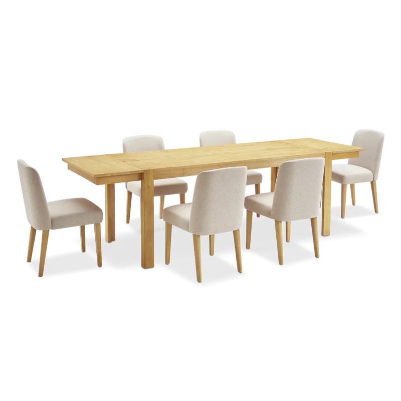 Logan Solid Wood 6-Seater Dining Set