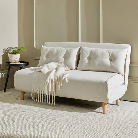 Una 2 Seater Double Sofa Bed - Oatmeal Linen