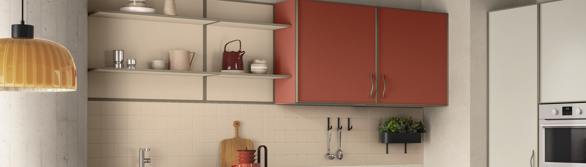 Open-fronted elements in the kitchen: Scavolini’s line-up